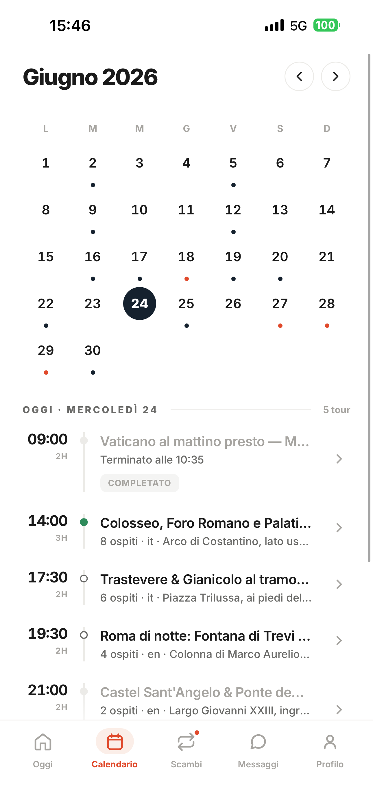 Calendario AskTour